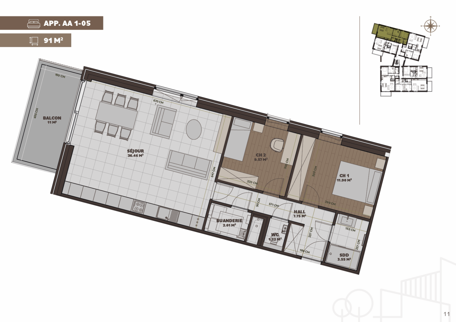 Plan de l'appartement