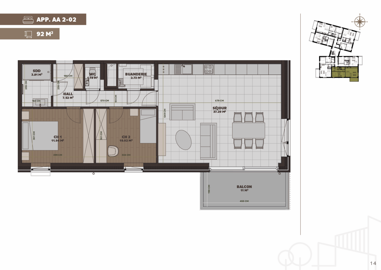 Plan de l'appartement