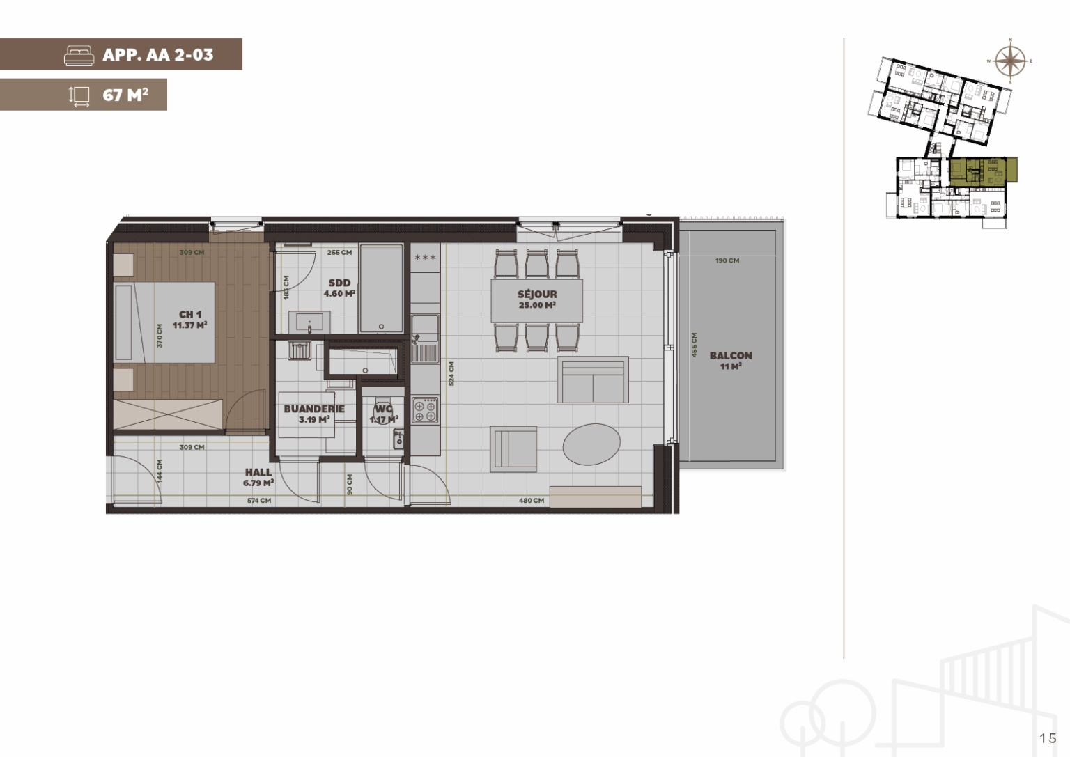 Plan de l'appartement