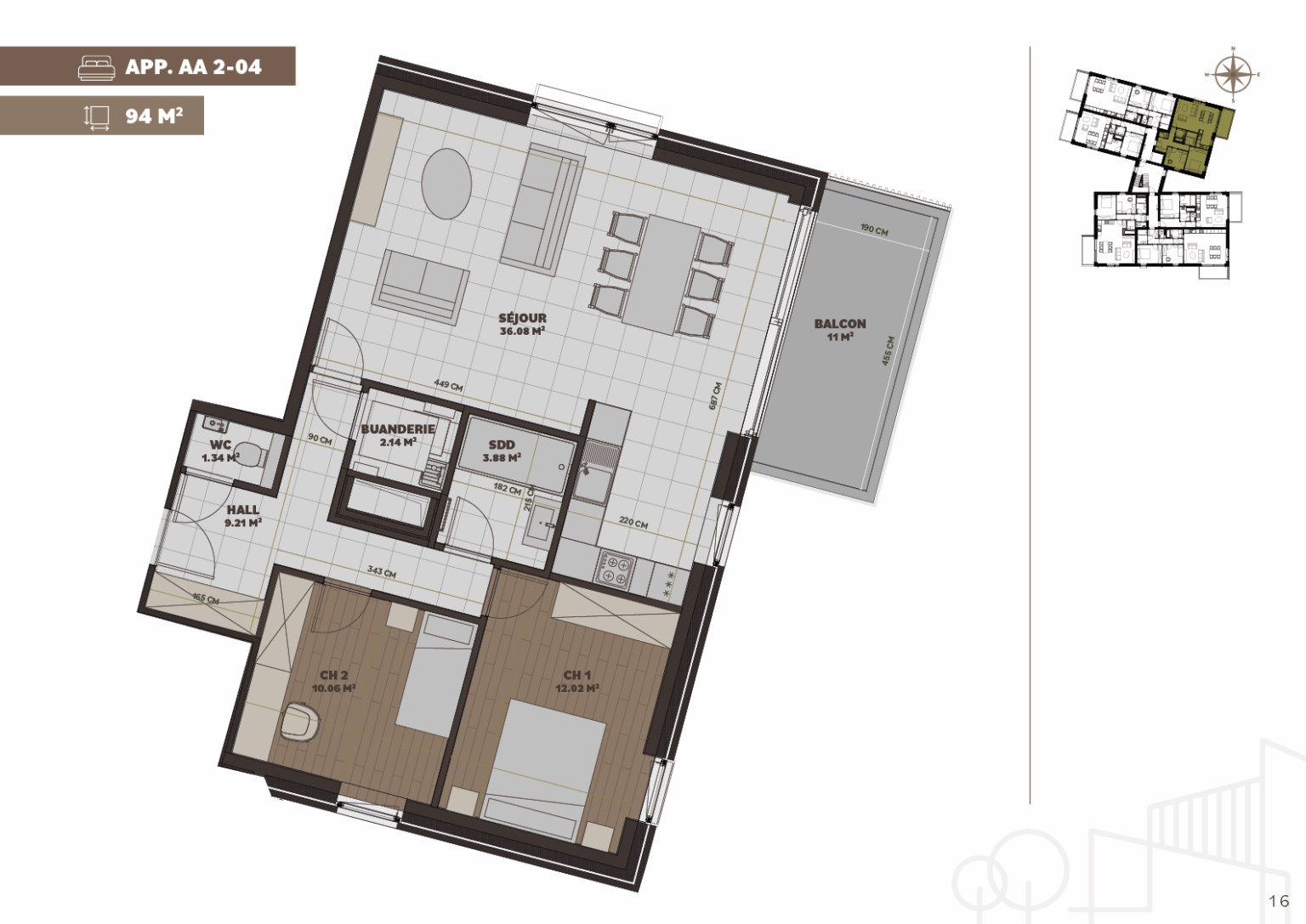 Plan de l'appartement