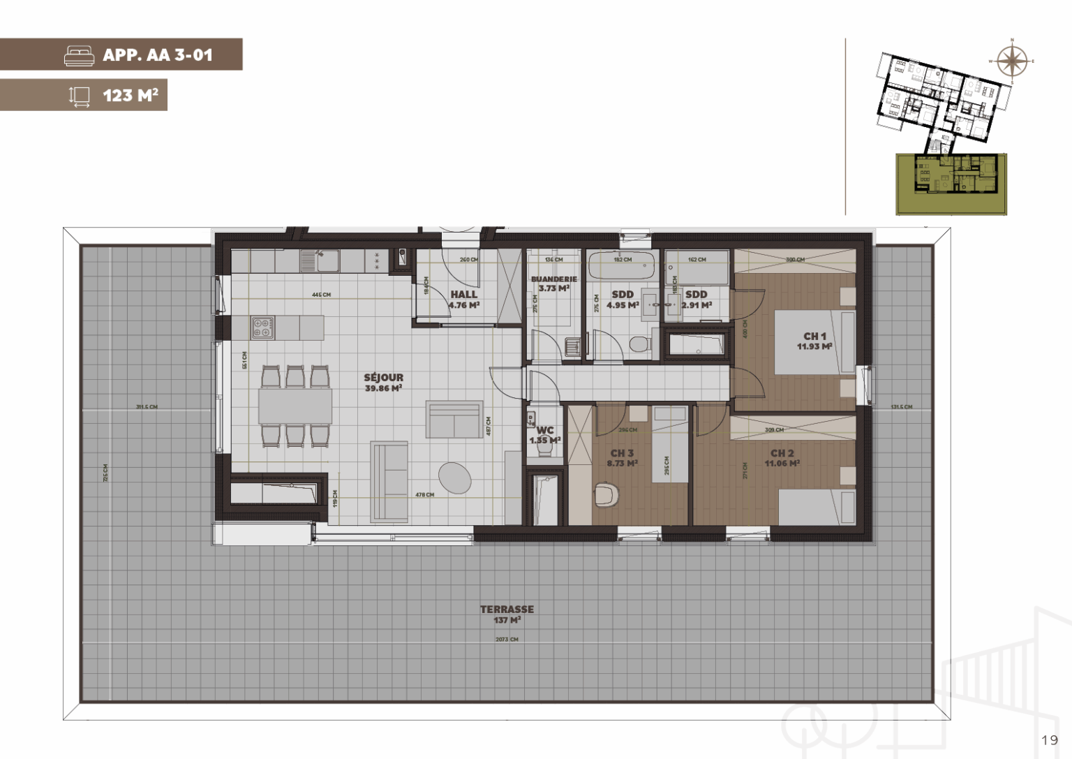Plan de l'appartement