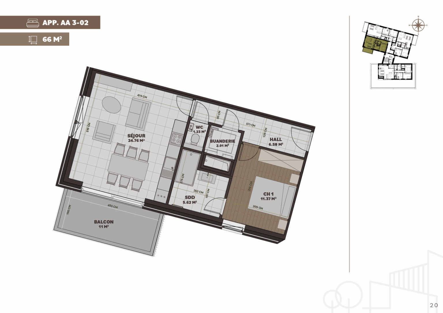 Plan de l'appartement
