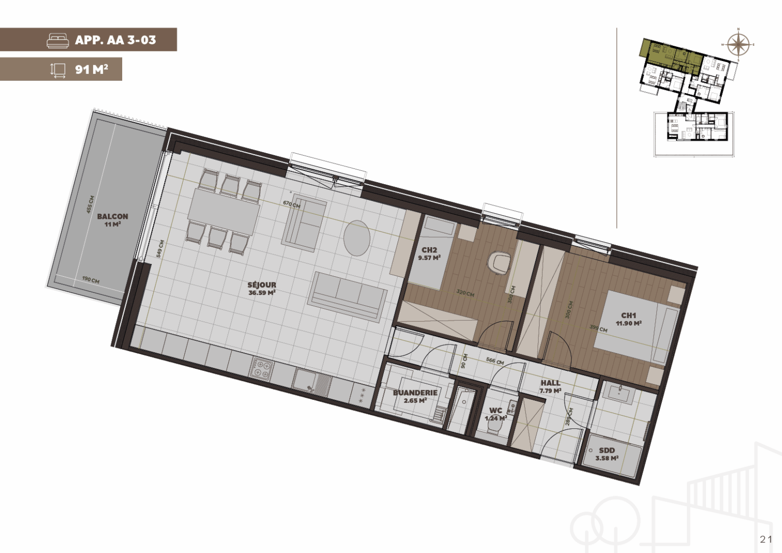 Plan de l'appartement
