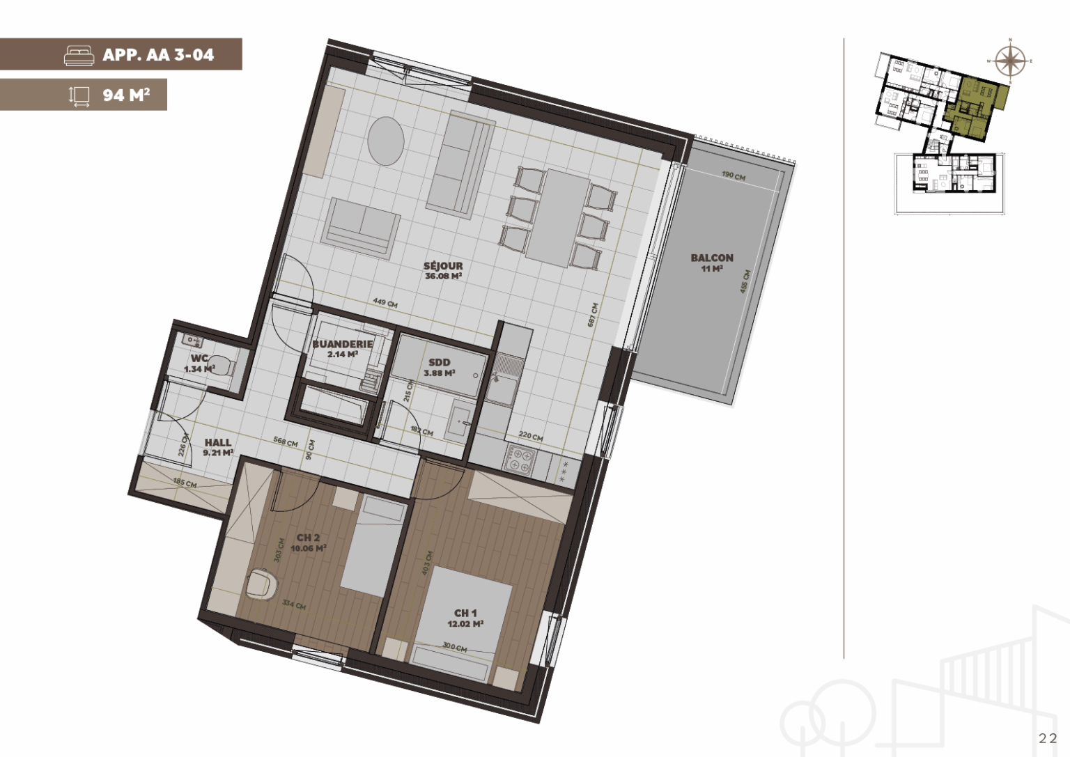 Plan de l'appartement
