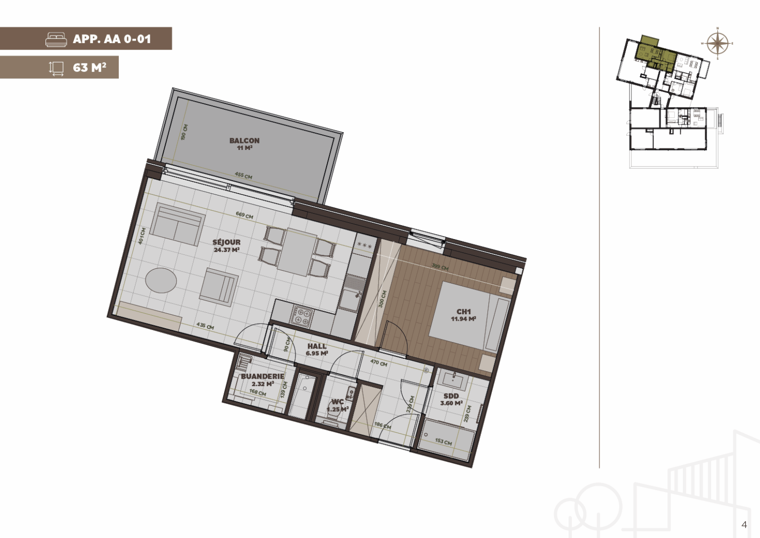 Plan de l'appartement