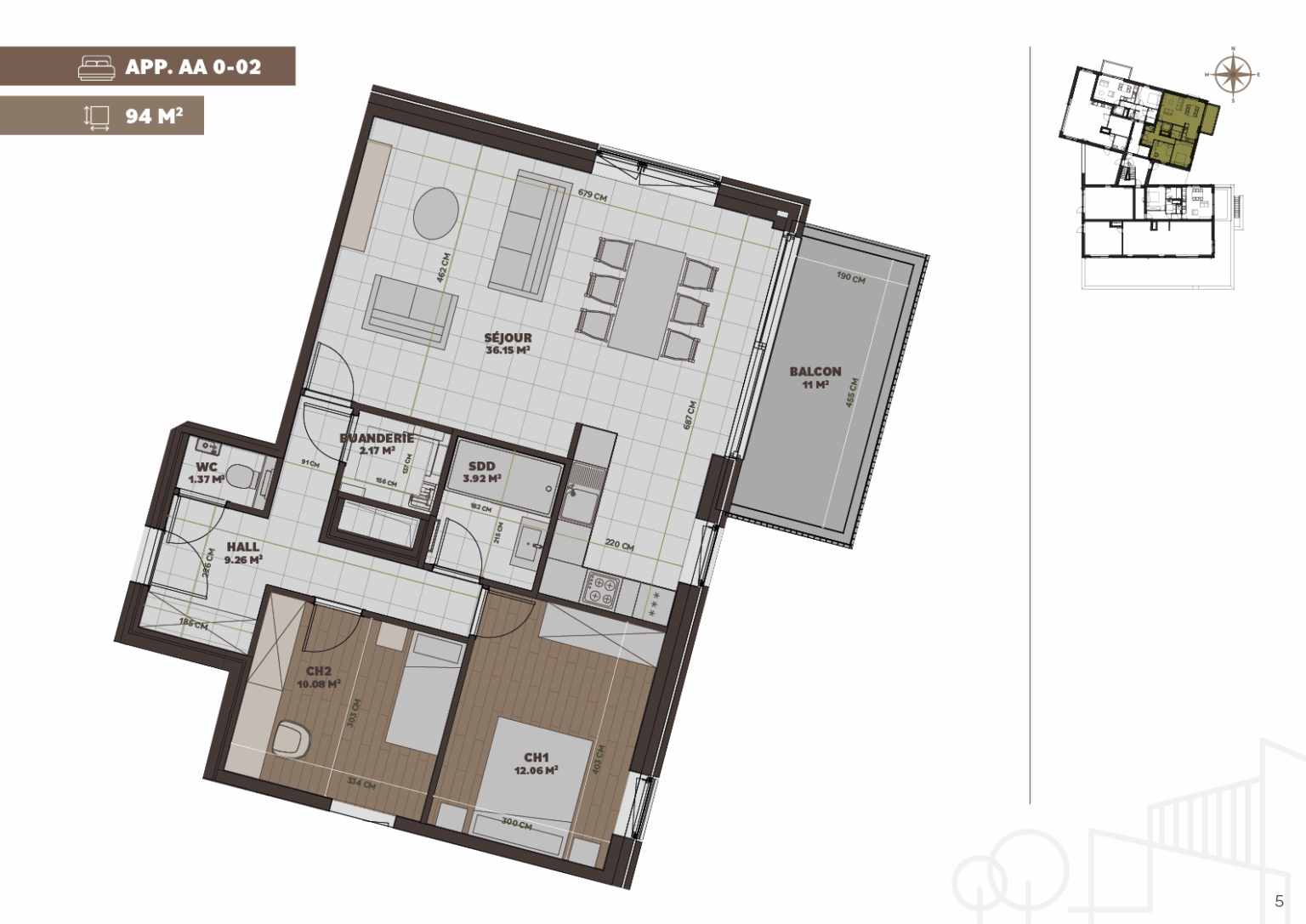 Plan de l'appartement