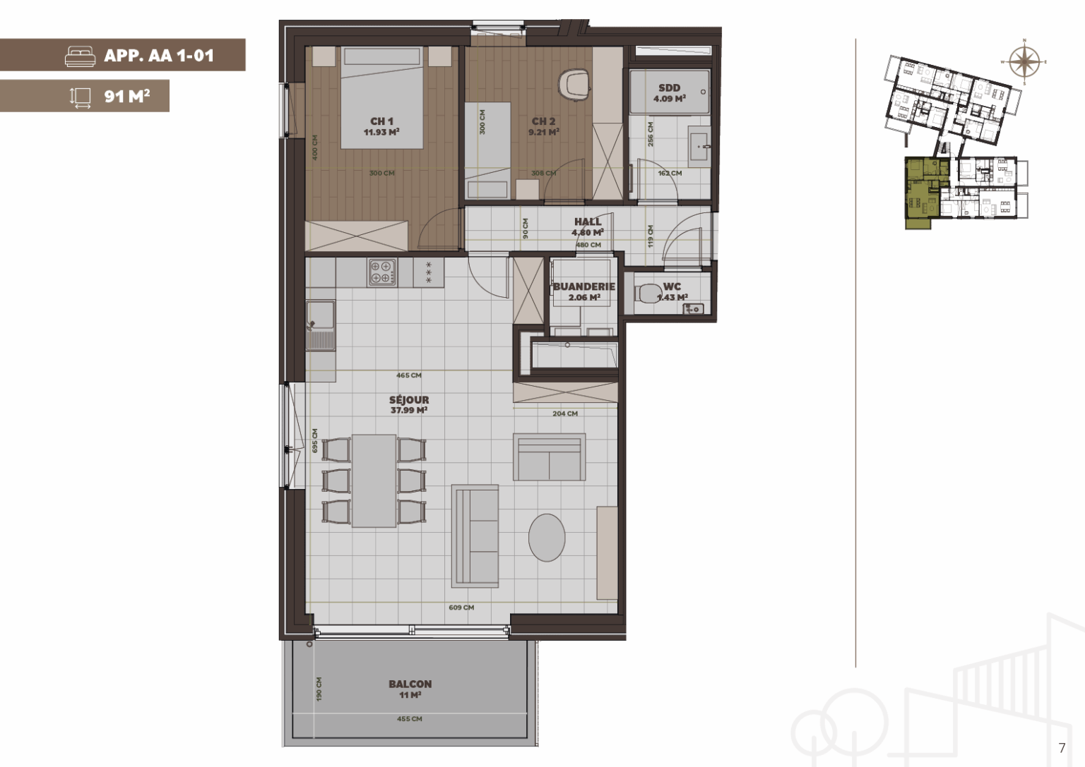 Plan de l'appartement