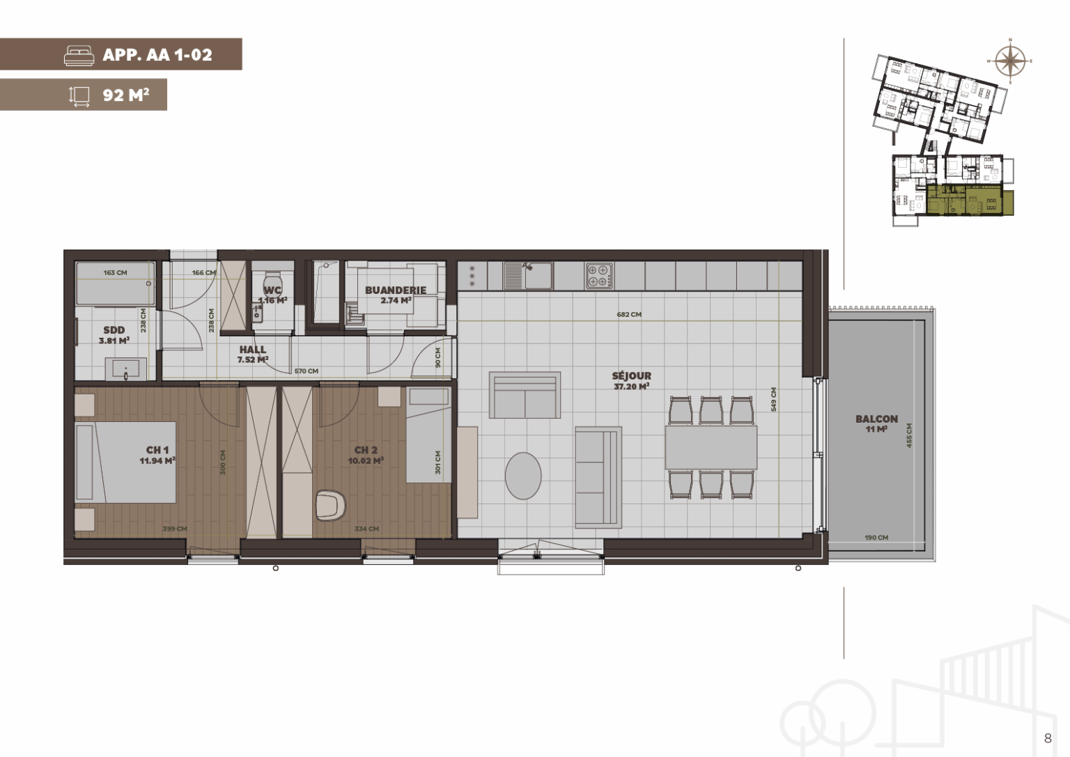 Plan de l'appartement