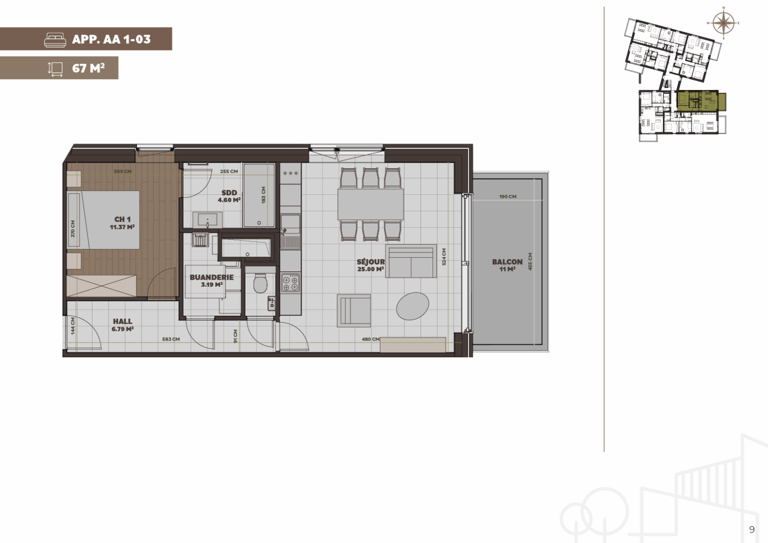 Plan de l'appartement