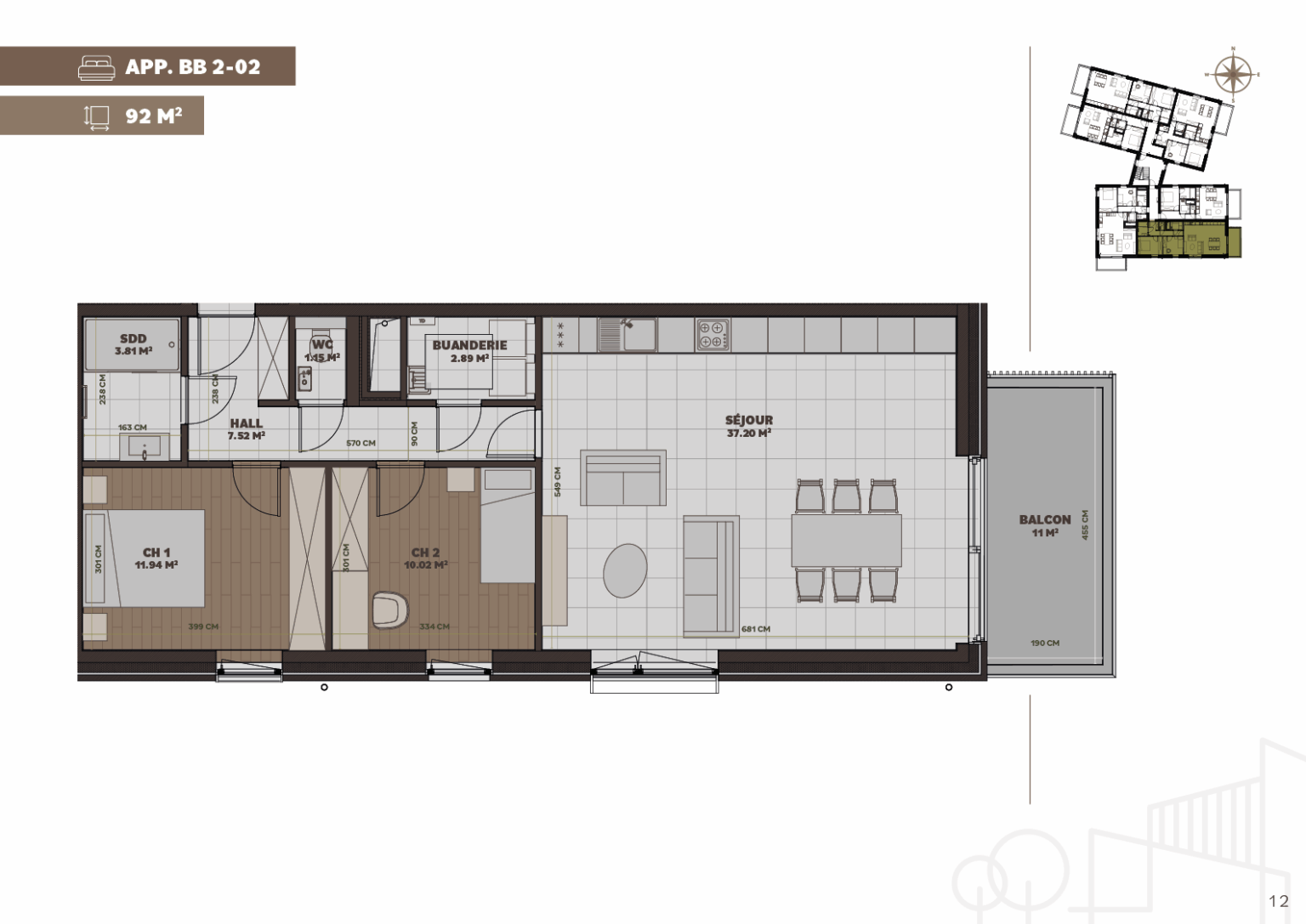 Plan de l'appartement