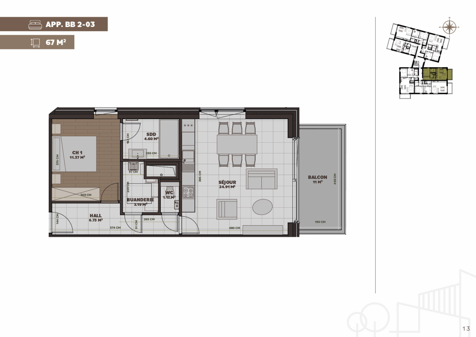 Plan de l'appartement