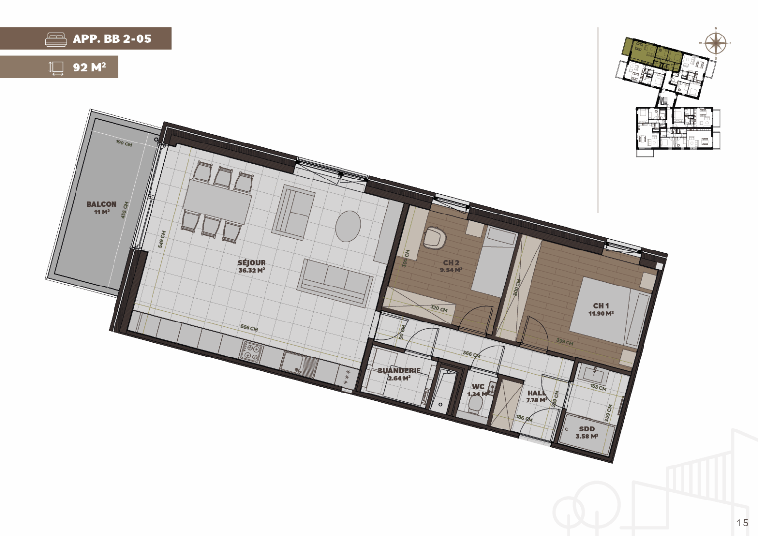 Plan de l'appartement
