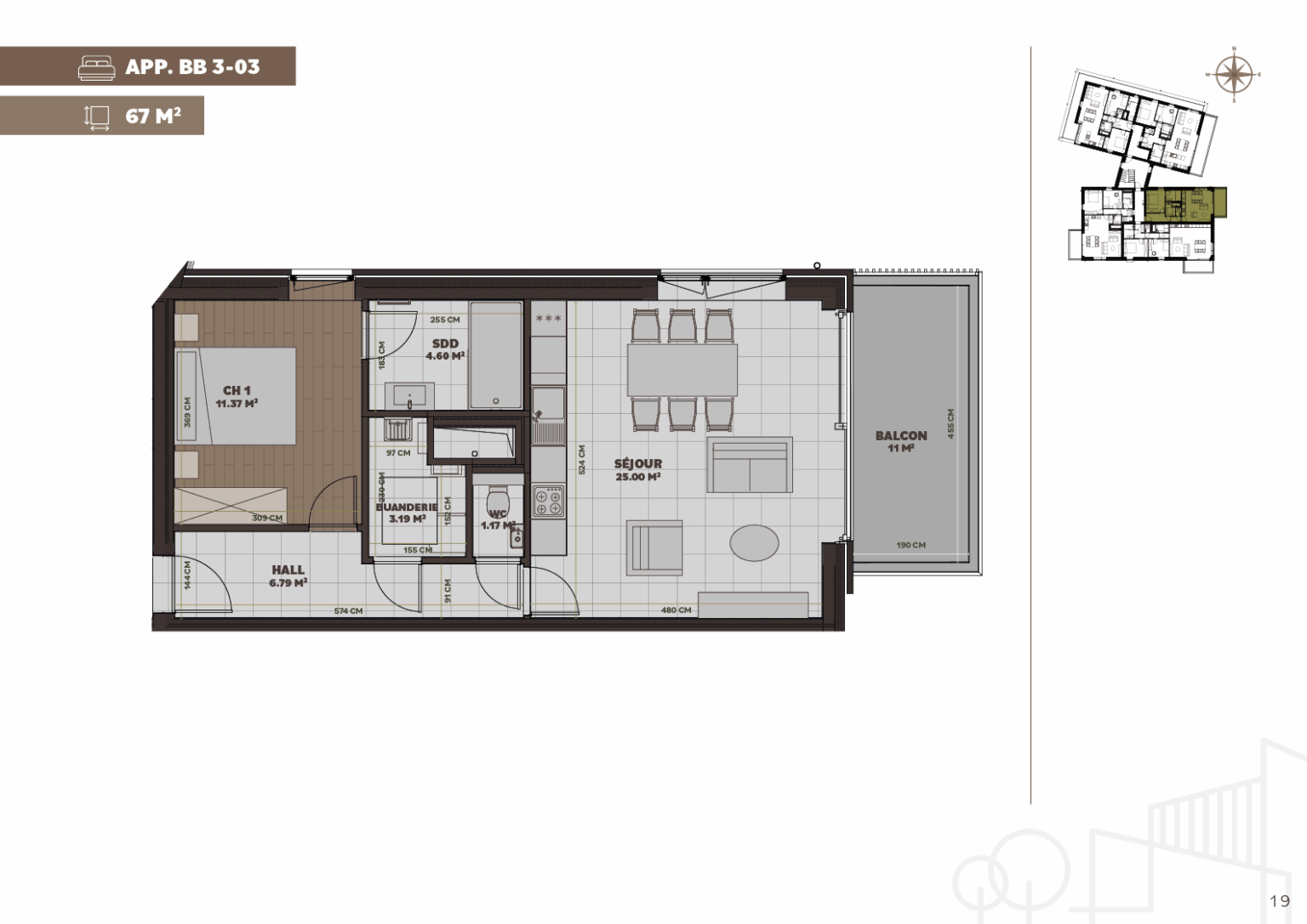 Plan de l'appartement