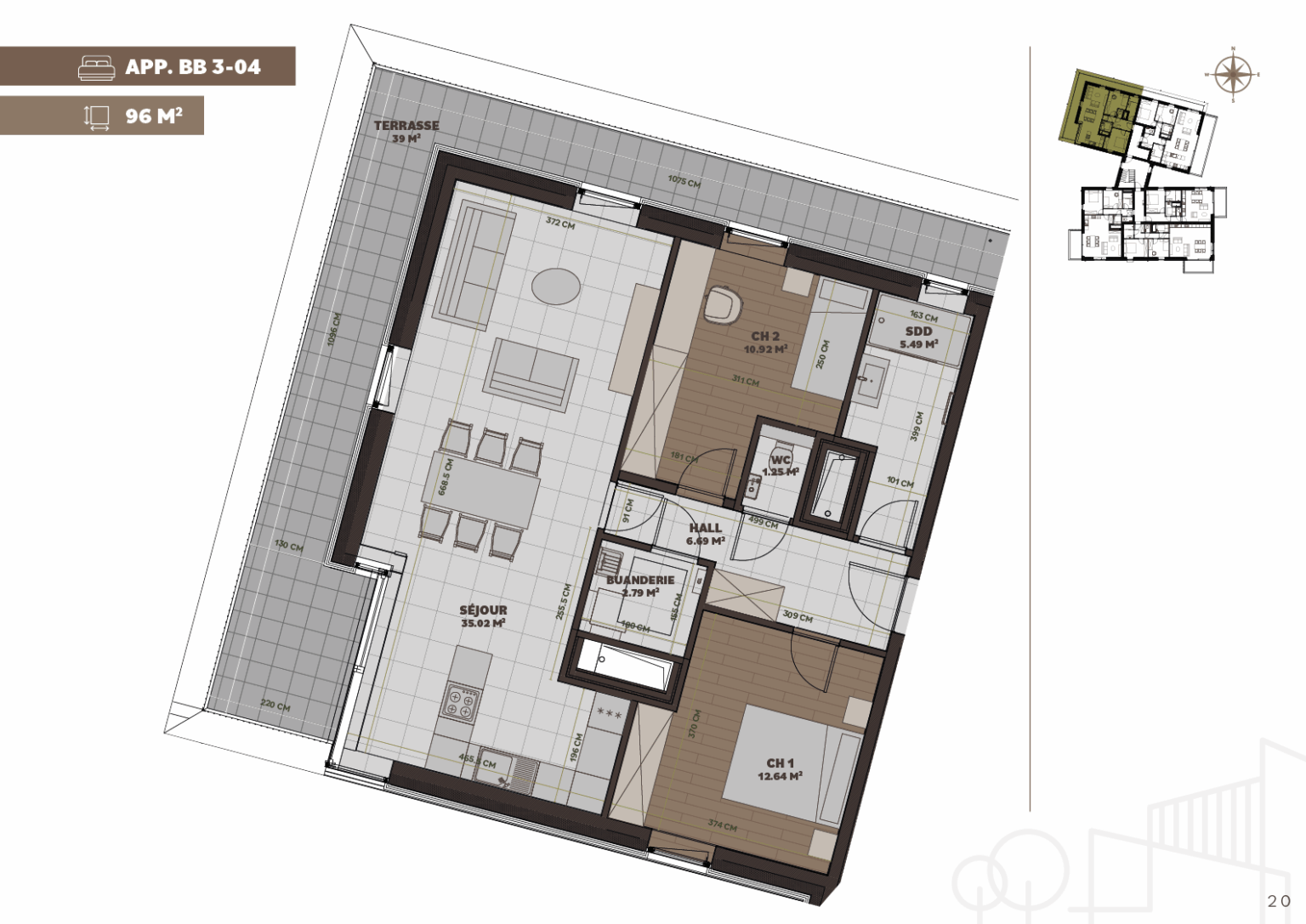 Plan de l'appartement