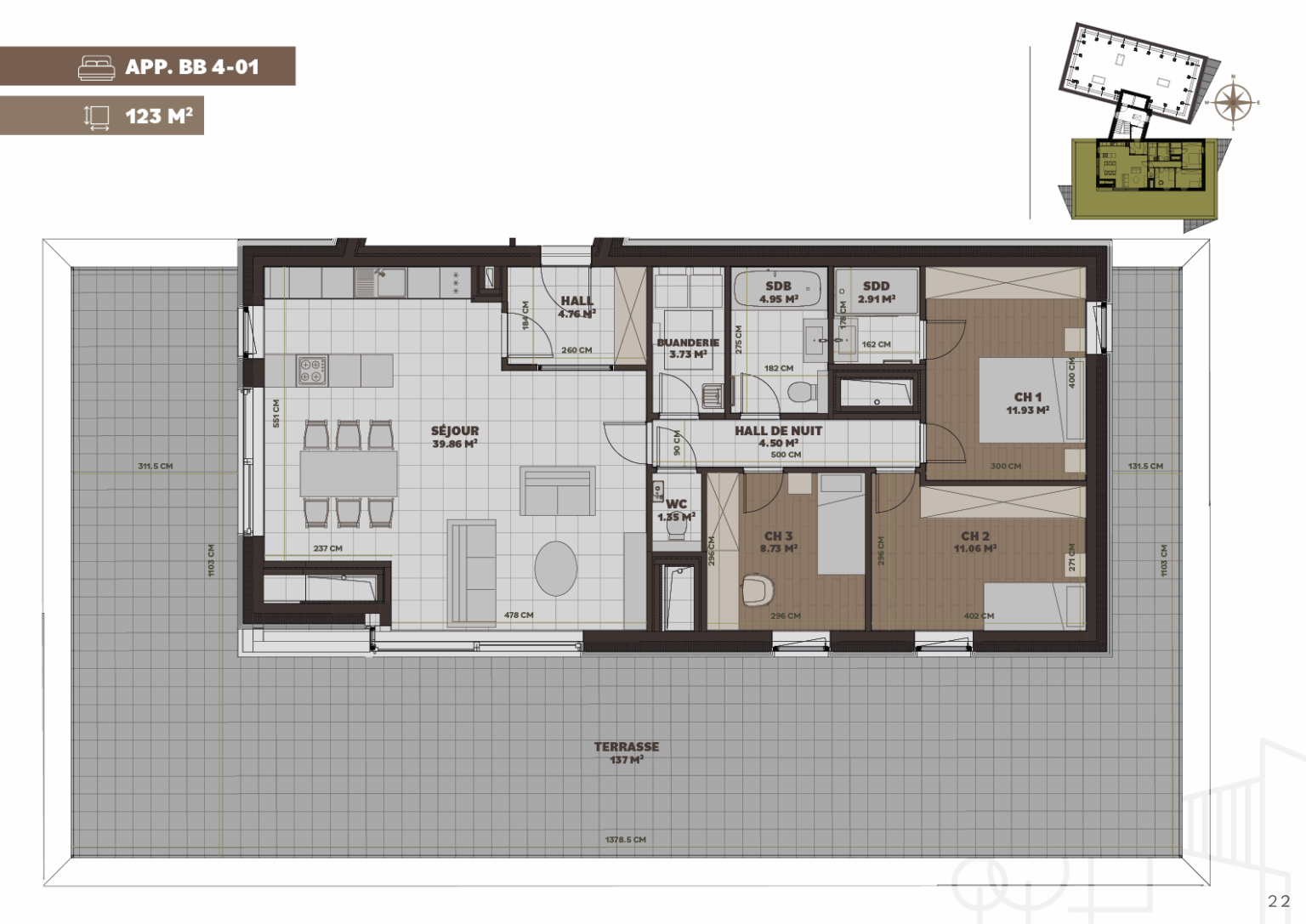 Plan de l'appartement