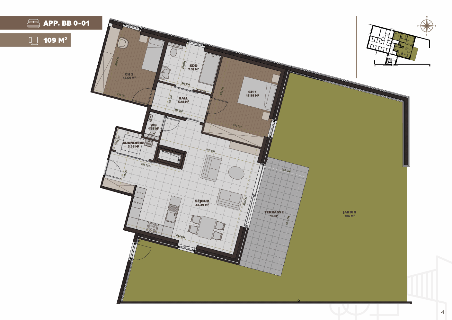 Plan de l'appartement