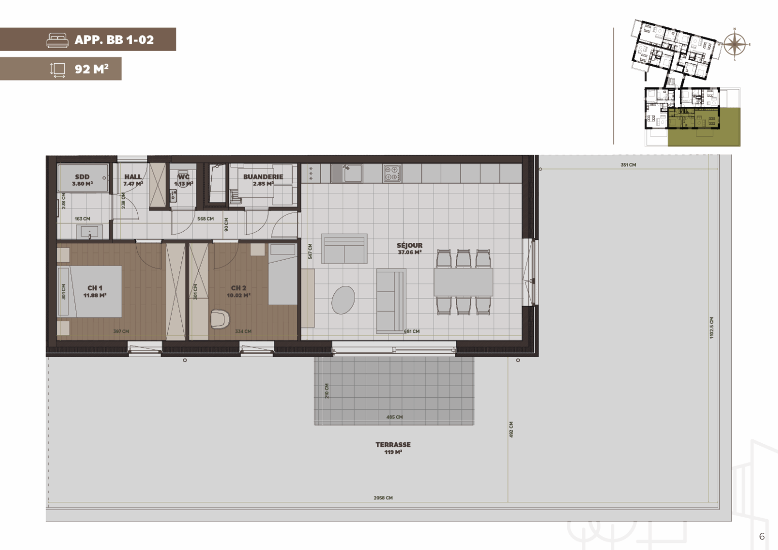 Plan de l'appartement