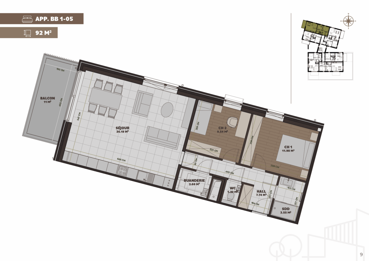 Plan de l'appartement