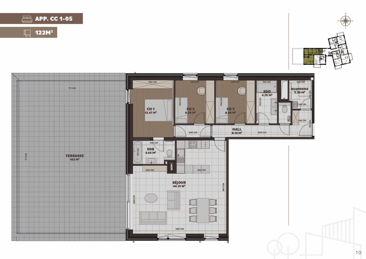 Plan de l'appartement