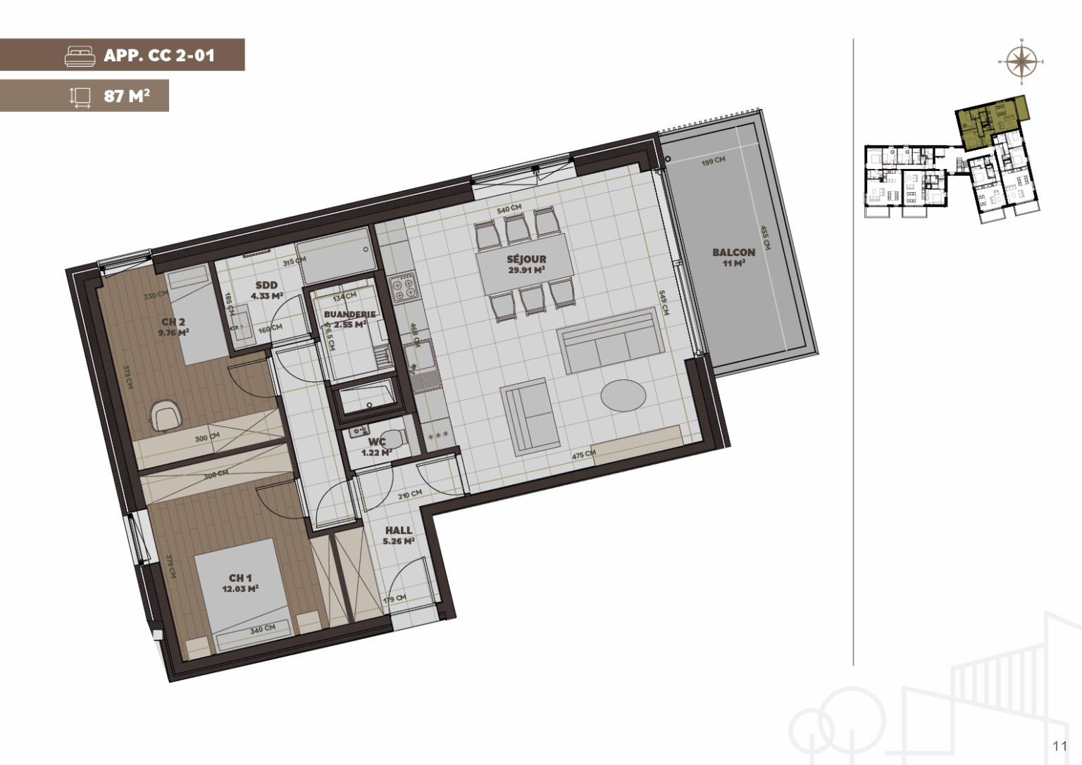 Plan de l'appartement