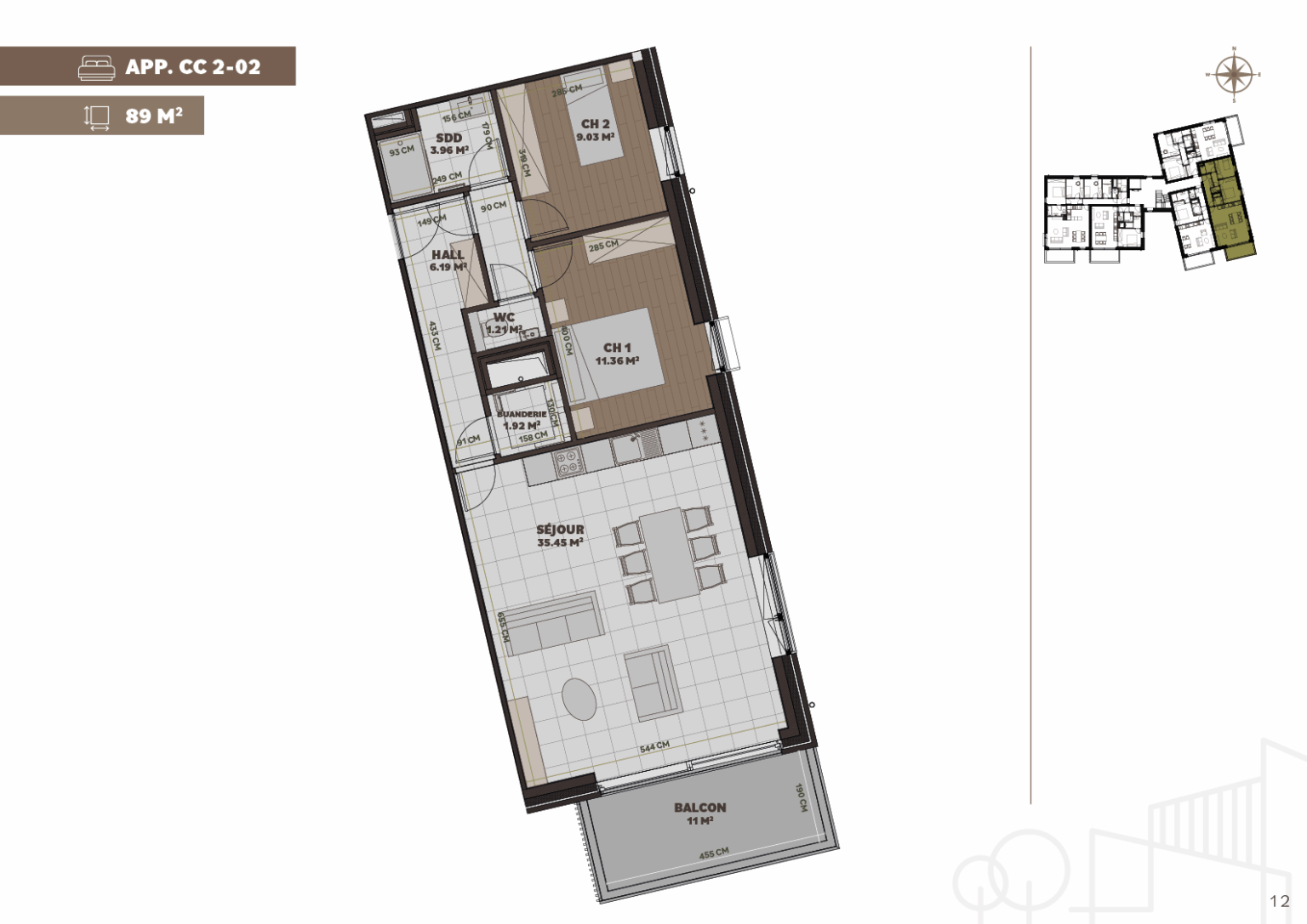 Plan de l'appartement