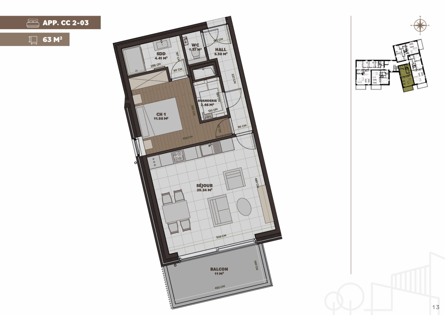 Plan de l'appartement