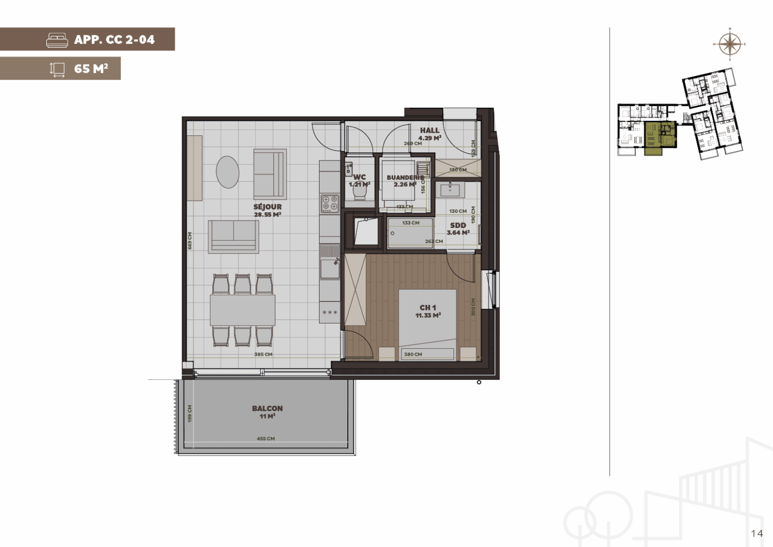 Plan de l'appartement