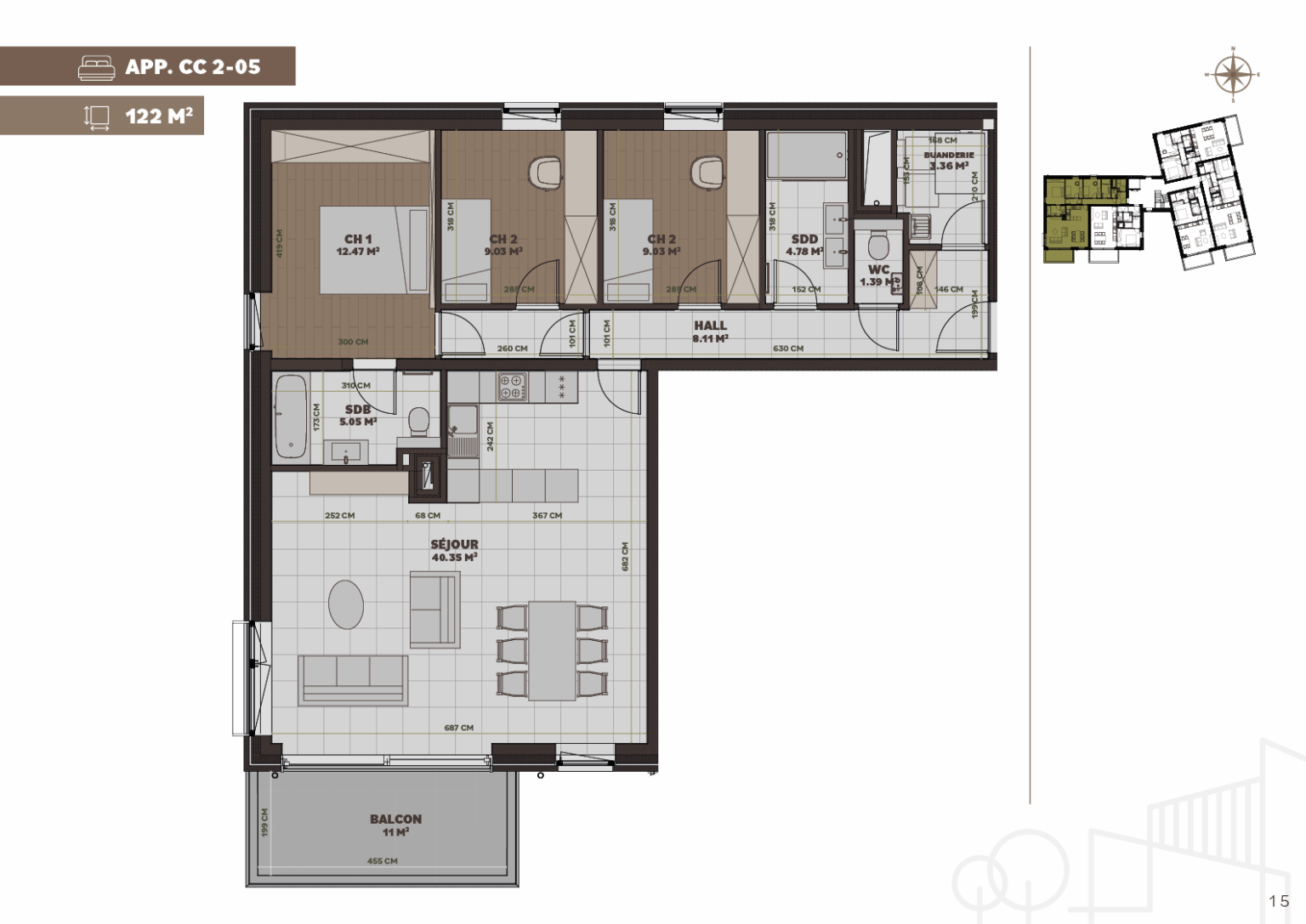 Plan de l'appartement