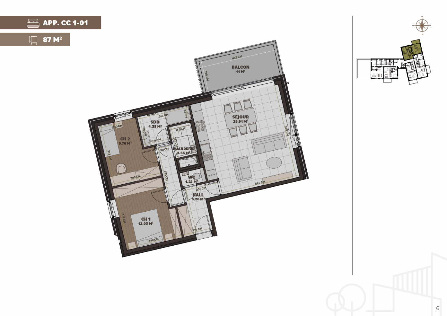 Plan de l'appartement