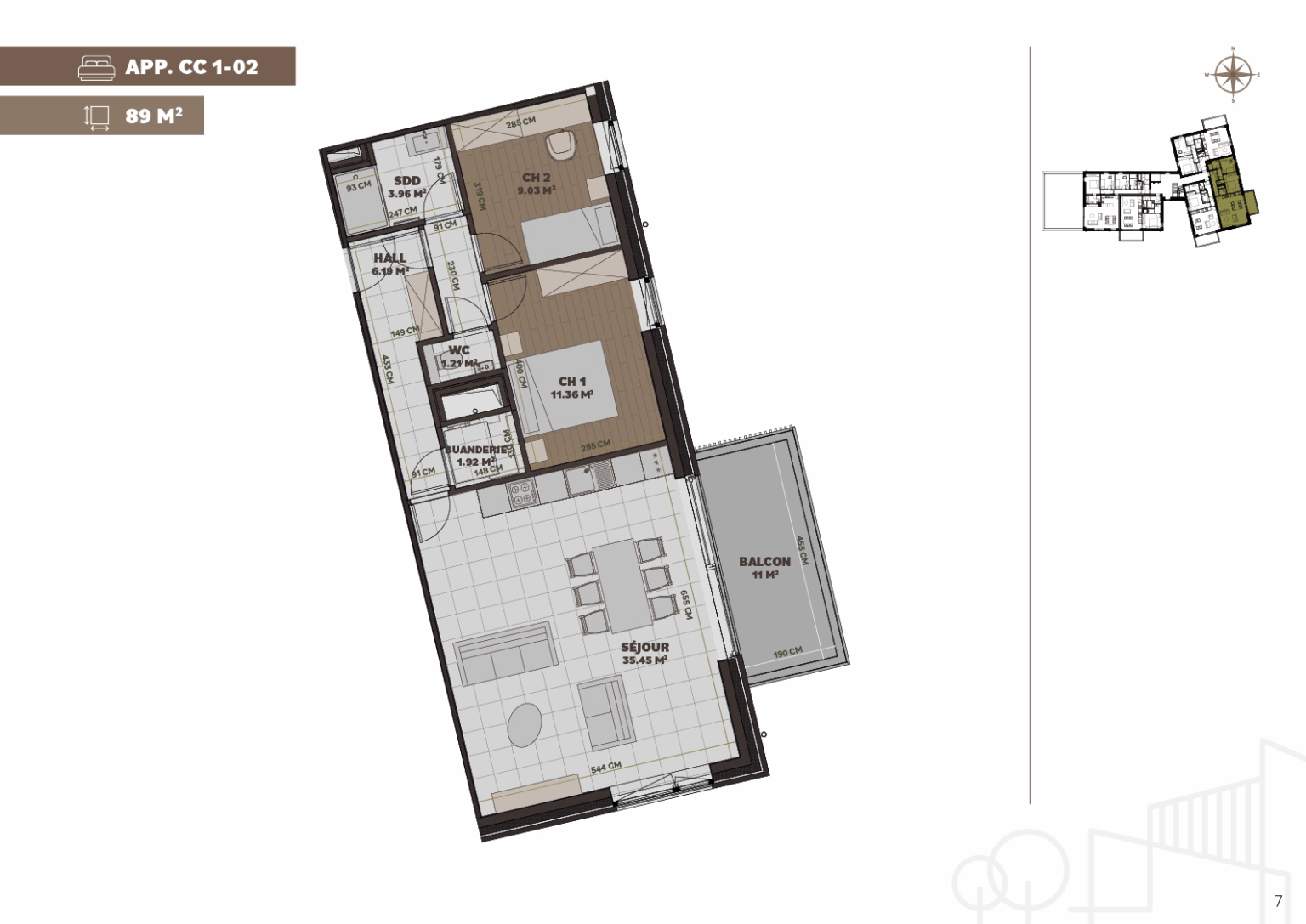 Plan de l'appartement