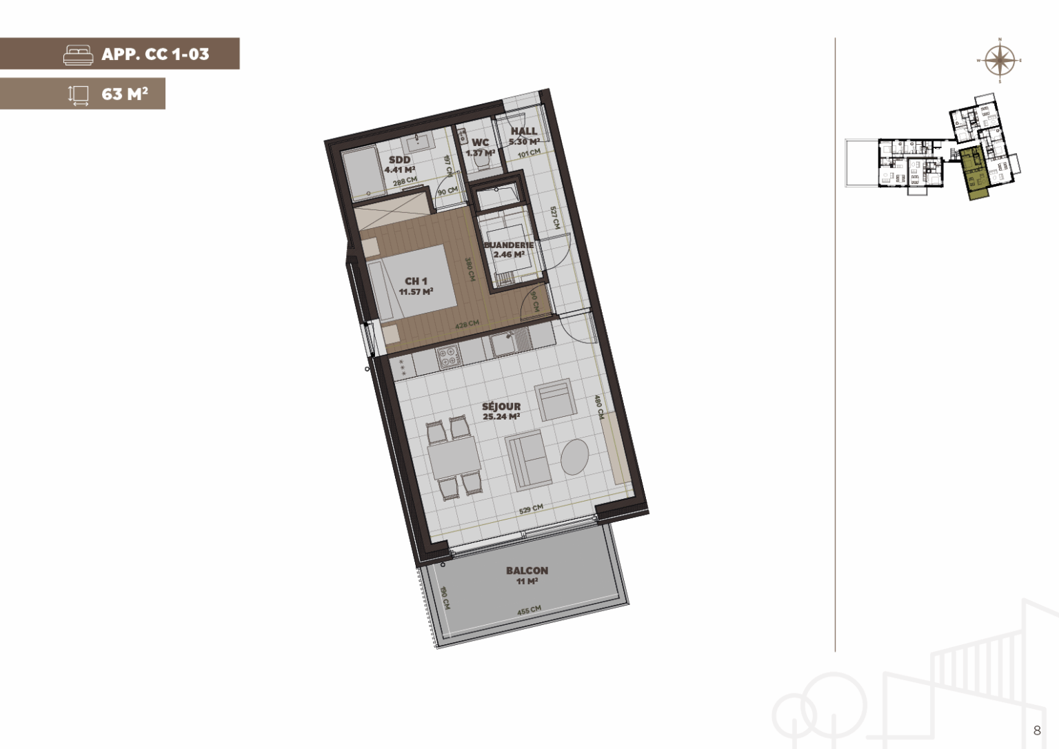 Plan de l'appartement