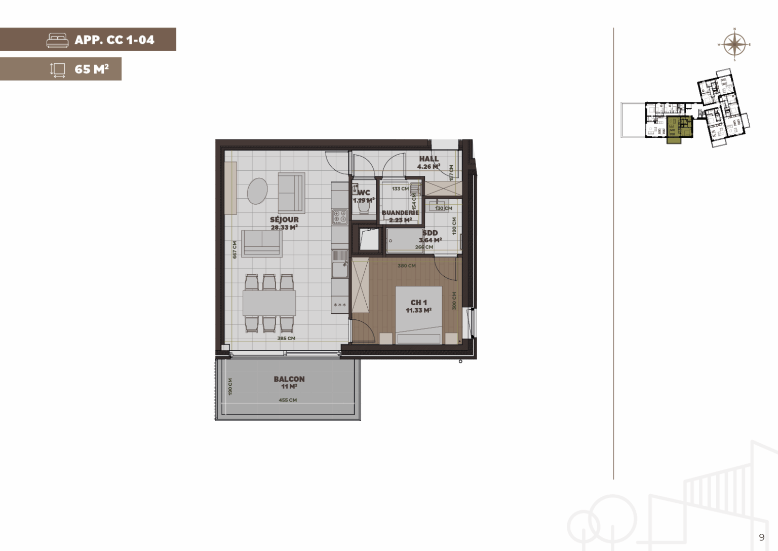 Plan de l'appartement
